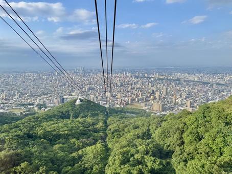 札幌もいわ山ロープウェイ 札幌,藻岩山,ロープウェイの写真素材