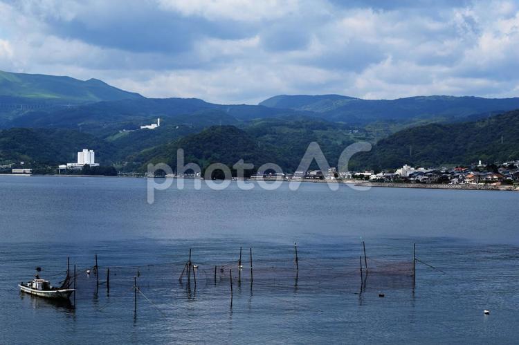 大分県日出町からの別府湾 大分,大分県,日出の写真素材