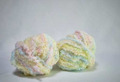 パステルカラーの毛糸玉 背景,毛糸,玉の写真素材