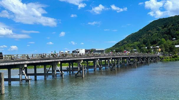 渡月橋 京都,桂川,嵐山の写真素材