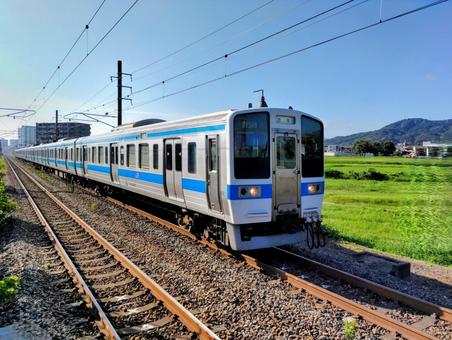 JR九州 415系 JR九州 415系 415系,jr九州,駅の写真素材