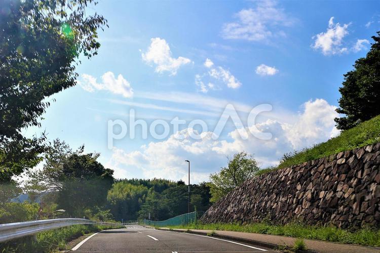 山の上の様々な雲の景色 空,雲,白いの写真素材