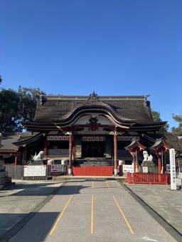 水田天満宮・本殿（縦） 水田天満宮,福岡県筑後市,神社仏閣の写真素材