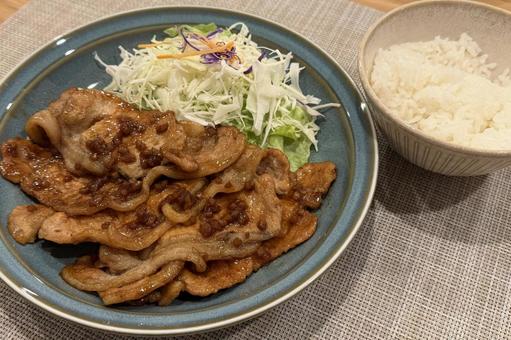 豚の生姜焼きの写真