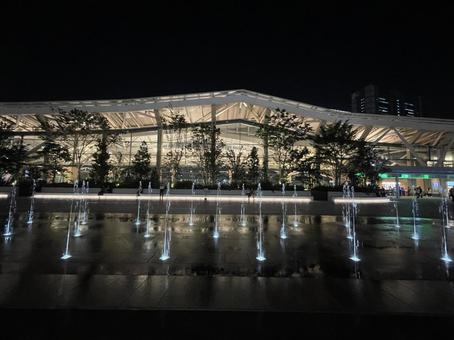 高輪ゲートウェイ 夜の風景 高輪ゲートウェイ 夜の風景 高輪ゲートウェイ,新駅,山手線の写真素材