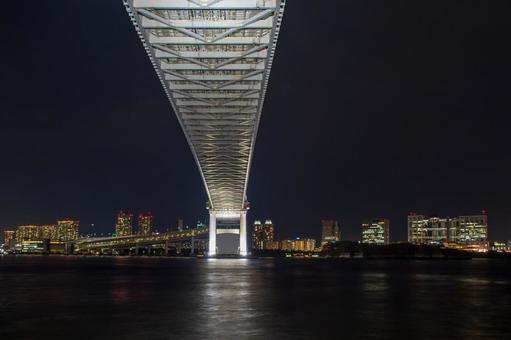 レインボーブリッジとお台場の夜景 レインボーブリッジとお台場の夜景 東京,港区,芝浦の写真素材
