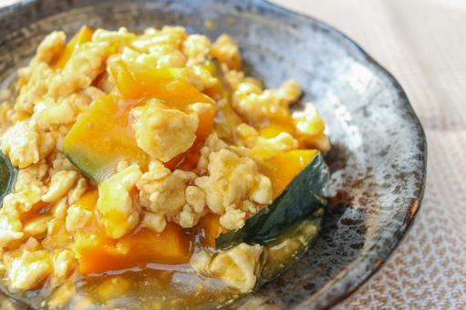 南瓜のそぼろあんかけ4 かぼちゃ,南瓜,冬至の写真素材