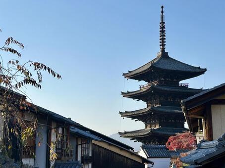 法観寺 五重塔 五重塔,法観寺,風情の写真素材