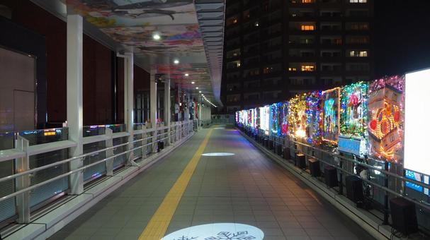 高崎駅付近のクリスマスイルミ（高崎市） クリスマス,イルミネーション,冬の写真素材