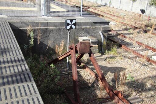 銚子電鉄 銚子電鉄,レール,マクラギの写真素材