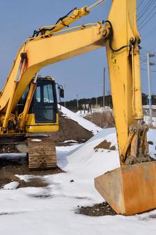 土木建設現場の建設機械 土木工事現場,土木工事,土木の写真素材