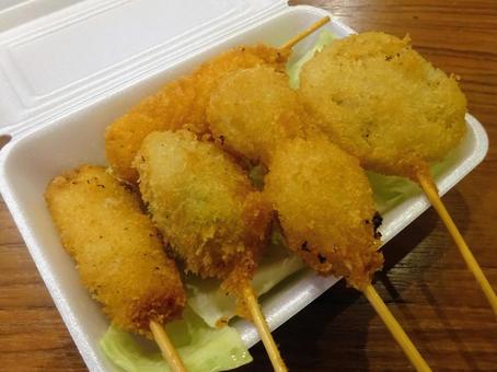 串カツセット 串カツセット,串カツ,大阪名物の写真素材