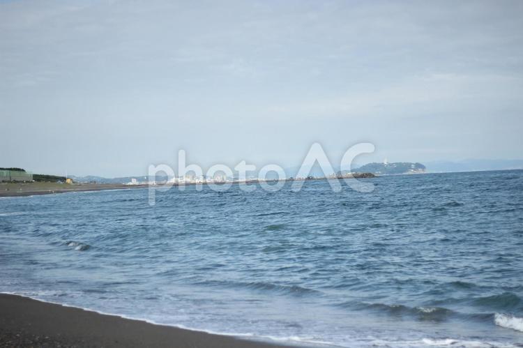 江の島の海 島,江の島,波の写真素材