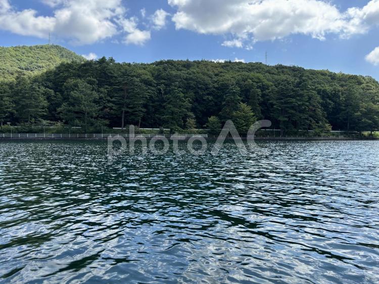 SUP　木崎湖　長野県大町市 sup,木崎湖,長野県の写真素材