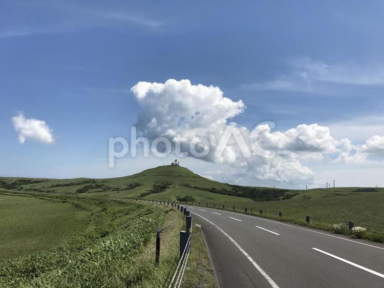 丸山レーダー 風景,ツーリング,北海道の写真素材