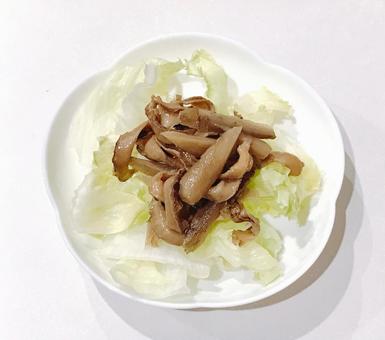 帆立貝ひもサラダ 帆立貝ひもサラダ,ホタテ貝ひも,ほたての写真素材