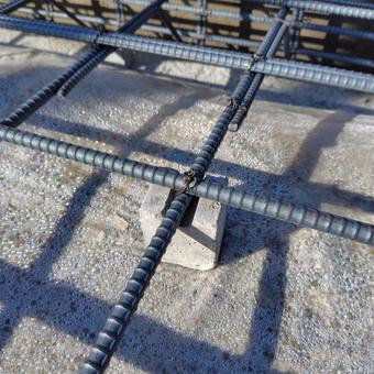 Photo, rebar, reinforcement, reinforced concrete foundation, 