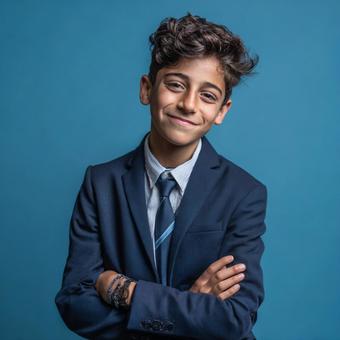 未来を担うスマートな少年ポートレート 未来を担うスマートな少年ポートレートの写真