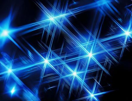 青のイルミネーションの写真