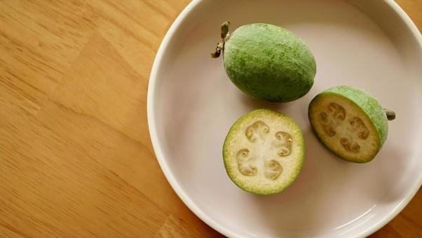 フェイジョア フェイジョア,果物,フルーツの写真素材