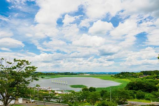 長沼の風景⑴ 長沼の風景⑴ 長沼,沼,天然湖の写真素材