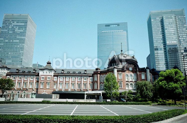 丸の内の街並み 東京駅,丸の内,都会の写真素材