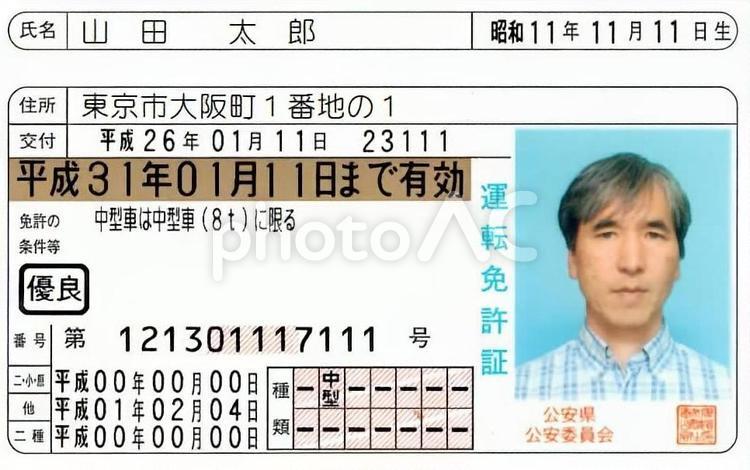 運転免許証 No 写真素材なら 写真ac 無料 フリー ダウンロードok