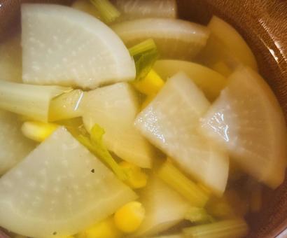Photo, corn, turnip, soup, 
