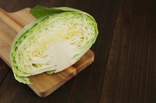 カットしたキャベツの断面 カットしたキャベツの断面 キャベツ,野菜,緑色の写真素材
