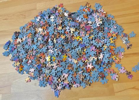 ジグソーパズル ジグソーパズル,パズルピース,おもちゃの写真素材