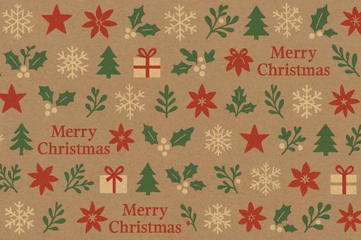 クリスマスの包装紙 クリスマスの包装紙の写真