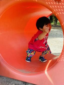 男の子　公園　遊び 人,人物,幼児の写真素材