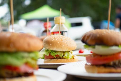 手作りハンバーガー 手作りハンバーガー ハンバーガー,手作り,野菜の写真素材