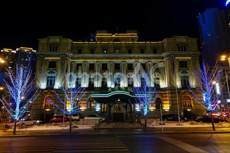 中国大連の美しい夜景 中国,大連,遼寧省の写真素材
