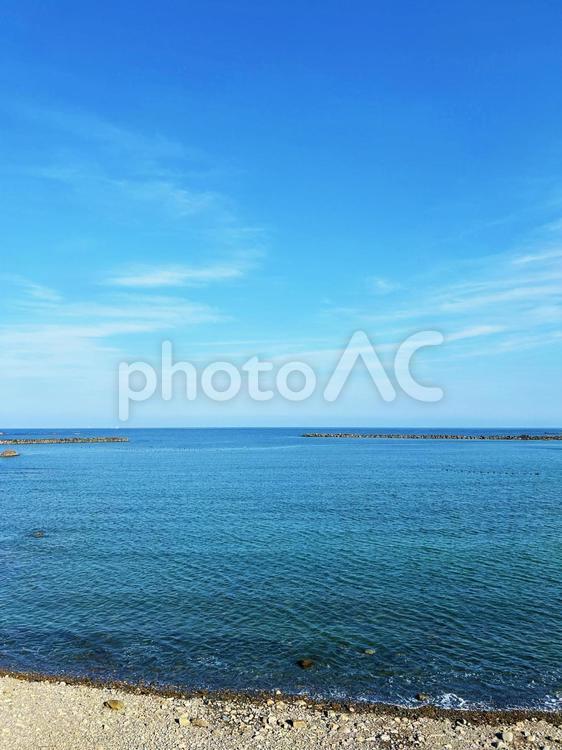 青空と爽やかな海 空,海,青空の写真素材