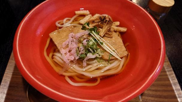 きつねうどん きつねうどん きつねうどん,うどん,おあげの写真素材