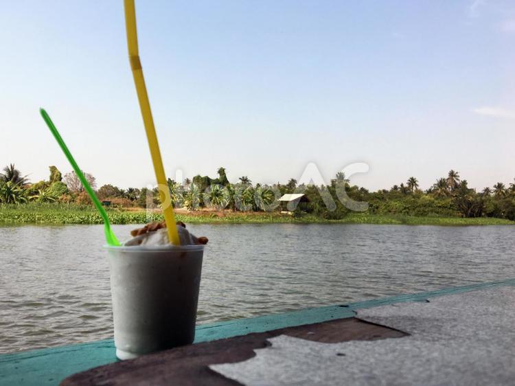 タイ旅行 バカンス,アイスクリーム,ドリンクの写真素材