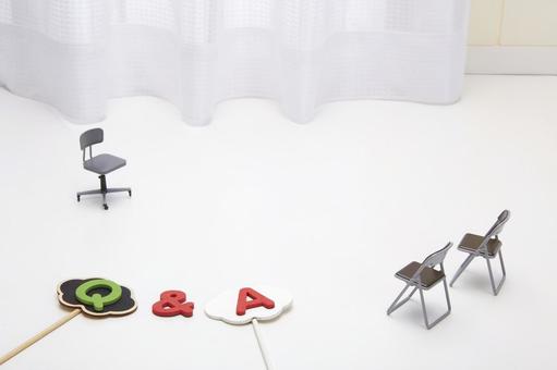 Q&A　白い部屋 q&a,質問,答えの写真素材