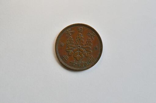 1銭 1銭,硬貨,古銭の写真素材