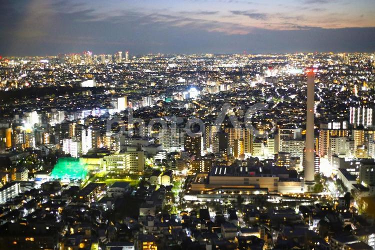 展望台からの街並み 展望台,街並み,夜景の写真素材