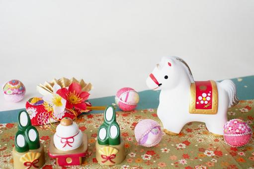 年賀状の素材　午年 年賀状,年賀状素材,馬の写真素材