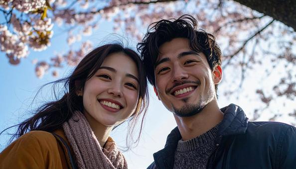 ナチュラルな表情でデートする20代恋人 ナチュラルな表情でデートする20代恋人の写真