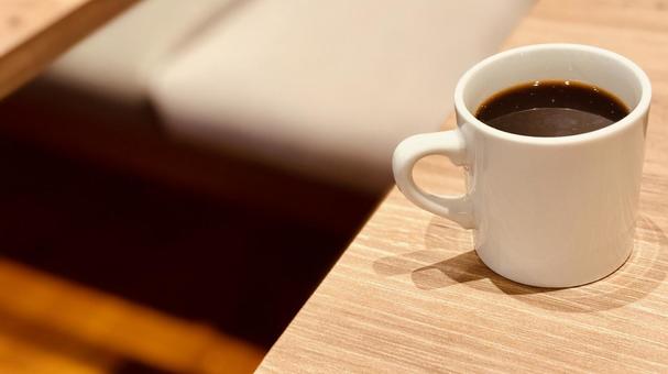 テーブル上のコーヒー、コピースペース テーブル上のコーヒー、コピースペース 珈琲,カフェ,カップの写真素材