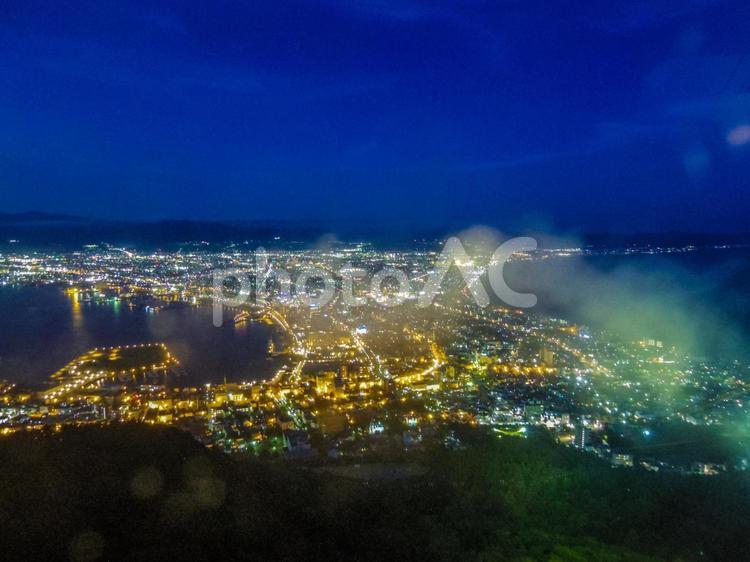 【北海道】函館山からの夜景 函館山,夜景,函館市の写真素材