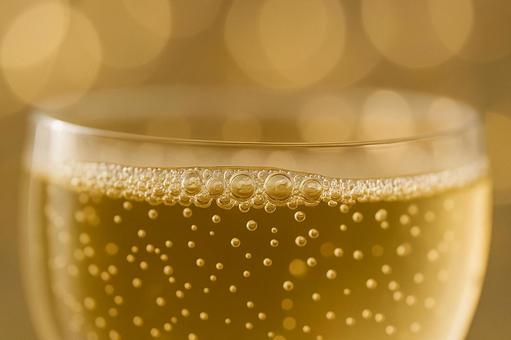 シャンパン泡マクロの写真