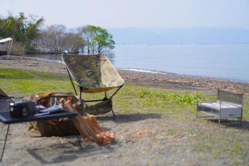 浜辺でキャンプ 浜辺でキャンプ キャンプ,ソロキャンプ,ファミリーキャンプの写真素材