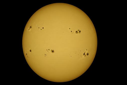 太陽黒点のディスク 太陽黒点のディスクの写真
