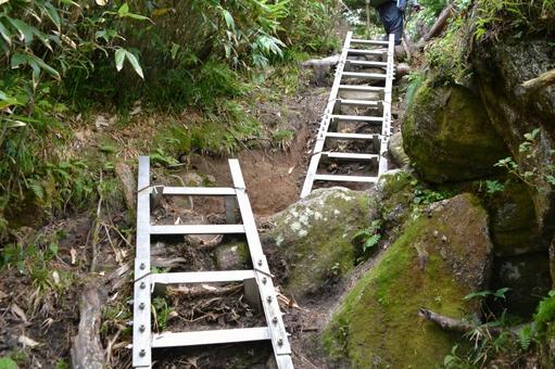登山道のハシゴ 登山道のハシゴ 剱岳,登山道,ハシゴの写真素材