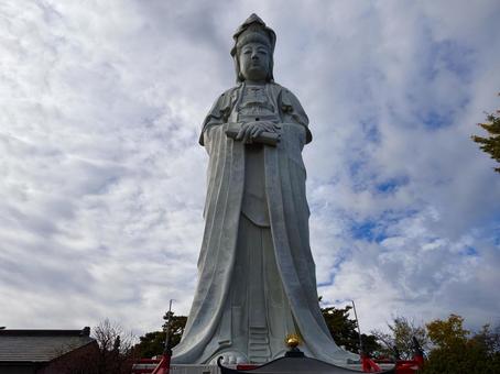 高崎白衣大観音像 高崎白衣大観音像,銅像,観光の写真素材