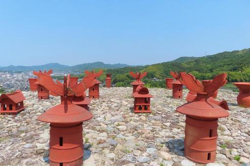 【山口県】柳井茶臼山古墳 山口,古墳,前方後円墳の写真素材